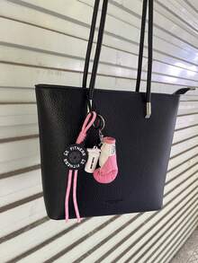 迷你健身套装运动杠铃和拳击手套编织绳钥匙扣包饰，男女皆宜，健身爱好者的完美选择，男女皆宜的理想礼物，适合装饰背包 - 彩色 - 查看 7