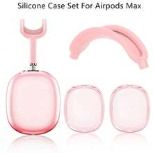 Apple 3pcs/Set Silicone Protective Case Compatible With Airpods Max, Transparent Soft Silicone Protective Shell, TPU Protective Cover, Latest Silicone Protective Case, Waterproof, Dust-Proof, Fingerprint-Proof, Scratch-Resistant, Anti-Drop, 360° Full Protective, Set Includes: Transparent Silicone Headphone Protective Shell, Silicone Headband Cover, Soft Silicone Material, More Comfortable, Easy To Clean, Multiple Color Options, Great Gift (3pcs/Set) - Multicolor - View 8