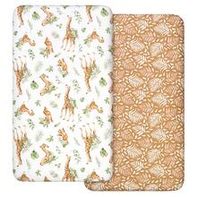 2pcs Pink Flower Fitted Baby Crib Sheet Set, Breathable Soft Infant Mattress Cover - Multicolor - View 12