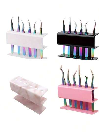 1pc/Acrylic Eyelash Tweezers Display Stand, Eyelash Extension Tweezers Stand, Display Box, Eyelash Extension Storage Box, Storage Rack, Eyelash Extension Auxiliary Storage Tool
