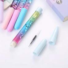 20 Pieces Of Flowing Sand Pen, Fairy Wand Gel Pen, Fresh And Cute Creative Ins Girlish Heart Fairy Pen, Magic Colorful Signature Pen School Supplies, Back To School