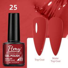 FTMY 2025 Fashion  46pcs Gel Nail Polish Set Big  Comfortable Shiny Dustproof Sunproof Lasting No Peel 42 Colors With Snow Base Top Matte Glitter Coats For LED Lamp Perfect Gift For Girlfriend Mom Or Daughter - 彩色 - 查看 8