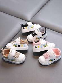 1 par de zapatos de primavera y otoño para niños de 1 a 4 años, zapatos de interior y exterior de moda y lindos, con suela blanda antideslizante y resistente al desgaste, con , ligeros y cómodos