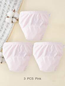 3条装新生儿如厕训练裤，可水洗薄款婴儿学习裤，男女通用布尿布，可重复使用尿布内裤，适合如厕训练、户外活动等，婴儿必备清单