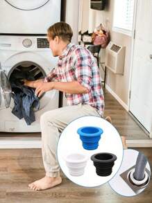 1/2/4pcs Floor Drain Odor-Proof Sealing Plug, Washing Machine Drain Silicone Ring, Drain Deodorizing Sealing Ring, Bathroom Accessories