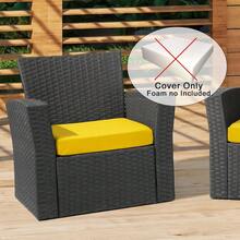 Local Delivery- Outdoor Cushion Slipcovers Waterproof 4 Pack Patio Chair Seat Cushion Covers With Zipper And Tie, 22 X 20 X 4 Inch, Replacement Cover Only - Yellow - View 7