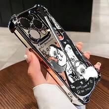 Cute Black Guitar Music Cat Phone Case Compatible With Samsung Galaxy S22FE, S23, S24, S22PLUS, S23ULTRA, S24ULTRA,  16, 15, 14, 13, 12, 11 Pro Max, X, XSMAX, Featuring A Transparent Soft Back For Drop Protection. - màu đen - Xem 5