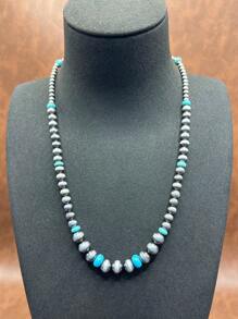 Vintage Western Style Faux Pearl Beaded Necklace, Suitable For Women And Girls To Match Daily Outfits, Party Accessories, Jewellery, Gift For Family/Friends/Yourself