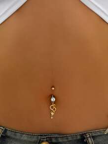 Navel Piercing Jewelry, Micro-Inlaid Zirconia Navel Ring & Gold Butterfly Navel Ring, Body Piercing Accessories