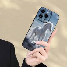 Funda protectora de teléfono suave de alta calidad con diseño de caballo blanco, elegante y popular, hermosa e interesante, moderna y simple, funda protectora de teléfono creativa personalizada, a prueba de golpes y anti-caídas, resistente a las manchas y duradera, adecuada para  17.17 Pro...17 Pro Max...17 Agua. 16.16 Pro...16 Pro Máx.16 más.. 15.15 Pro Max...15 Pro...15 más.. 14.14 Pro...14 más..14 Pro Max... 13.13 Pro...13 Pro Max...12.12 Pro...12 Pro Max...11.11 Pro...11 Pro Máx.XR.X.XS.XS máx.Se.MiNi. El regalo perfecto para las fiestas o cumpleaños para la novia, el novio, la esposa, el marido, el amigo o para uno mismo. - Negro 2324 - Ver 9