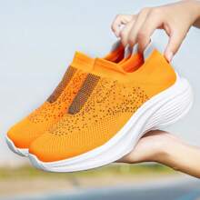 Neue Lässig Schuhe für Damen, bequeme Sneaker, atmungsaktiv und staubdicht, sockenähnliches Design für leichtes Anziehen, modisch vielseitige Lässig Schuhe geeignet für verschiedene Anlässe (Unisex/Paar/Damen Neuerscheinungen)