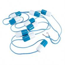 Pool Rope Floats To Divide Pool Adjustable 16 To 20 Feet Safety Rope With Floating Buoys Inground Swimming Shallow And Deep End Divider Barrier Braided Polymer With Anchor Hooks - Multi - View 1