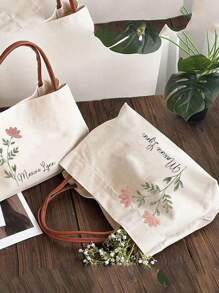 Customized Bridesmaid Beach Tote Bag - Personalized Canvas Tote Bag, Can Print Name, Great For Weddings, Bridal Parties And Travel - Ivory, Beach Bride Gift Bag, Bridesmaid Gift Tote, Cocktail/Bachelorette Party, Personalized Gift For Holidays Like Halloween, Christmas, Thanksgiving, New Year, Valentine's Day - Multicolor - View 2