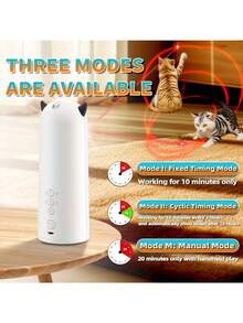 Automatic Laser Cat Toy, Automatic Rotating Infrared Light, Multi-Level Adjustment, Fast And Slow Modes, Range