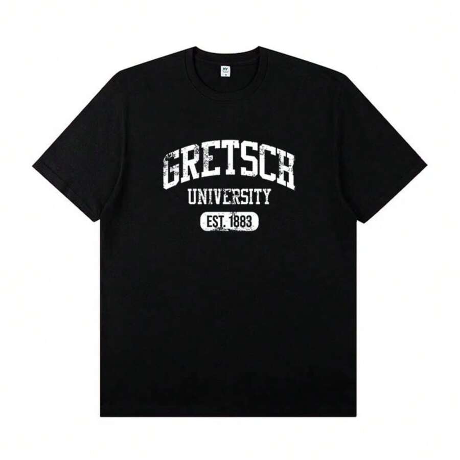 Gretsch Electric Guitar Instrument Peripheral T-Shirt Short Sleeve Rock Band Lead Singer Practice Costume Casual T-Shirt - 黑色 - 查看 1