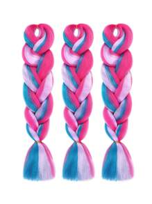 1pc 24 Inch 100g/Pcs Multicolor Synthesis Jumbo Braiding Hair Extensions Brown Pink Blonde Purple Blue Yellow Multi-Color Extension Hair Fashion Synthetic Hair Crochet Hair Extensions Useful And Deft High Temperature Hair For Women Daily Holidays Party And Music Festival Carnival New Year Gifts Cosplay Used YAKI Extension Hair