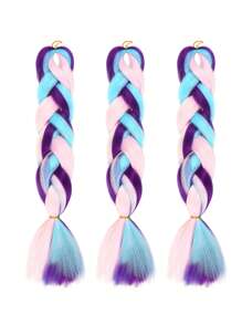 1pc 24 Inch 100g/Pcs Multicolor Synthesis Jumbo Braiding Hair Extensions Brown Pink Blonde Purple Blue Yellow Multi-Color Extension Hair Fashion Synthetic Hair Crochet Hair Extensions Useful And Deft High Temperature Hair For Women Daily Holidays Party And Music Festival Carnival New Year Gifts Cosplay Used YAKI Extension Hair