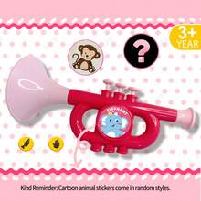 儿童玩具小号乐器1-6岁 | 早教声音模拟小号带握力训练 | 咬合材料（生日礼物男孩女孩） - 彩色 - 查看 9