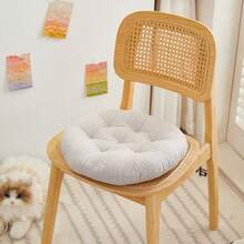 1 件纯色坐垫，高美感办公椅垫，学生宿舍教室座垫，季节性座垫，背部支撑枕