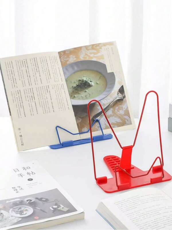 1pc Multi-Function Foldable Book Stand, Creative Reading Holder Rack For Students School Supplies, Back To School