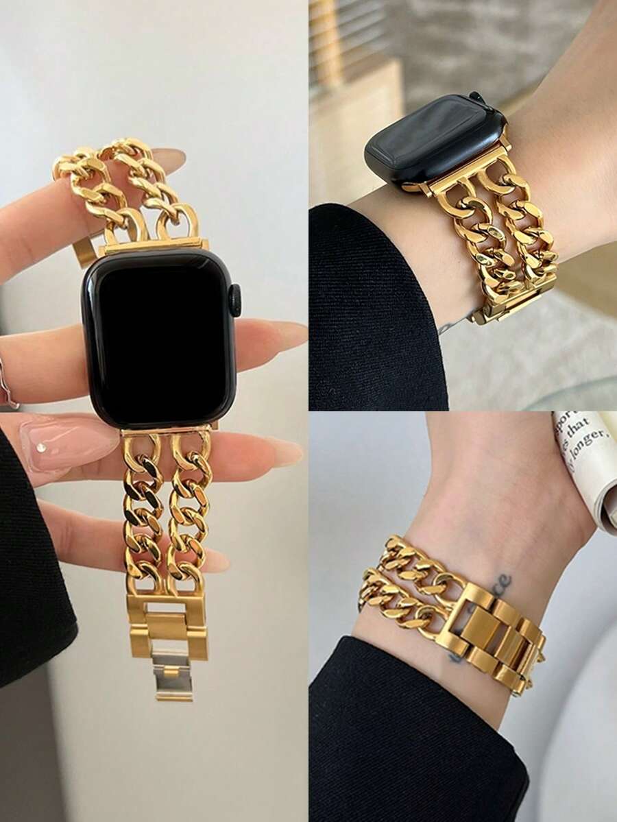 1条不锈钢表带，兼容 42mm、38mm、40mm、41mm、44mm、45mm、46mm、49mm，时尚智能手表替换表带，适用于Series Ultra2、Ultra SE2、SE 11、10、9、8、7、6、5、4、3、2、1，可作为学生返校礼物