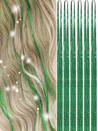 仙女闪光发片 全息闪光发片 耐热闪亮发丝亮片 圣诞新年派对