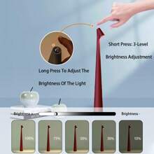 1 pièce Lampe de table à design minimaliste, veilleuse rechargeable pour la lecture et l'apprentissage, lampe de bureau à interrupteur tactile avec trois modes d'éclairage réglables. Convient pour la chambre à coucher, le bureau, la décoration et l'éclairage du salon.
