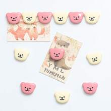 6 buc/set magneți de frigider cu ursuleți drăguți, autocolante pentru tablă albă cu ursuleți roz, decor pentru casă și bucătărie