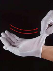 Of White Gloves, Suitable For Eczema And Dry Hands - Breathable Work Gloves With Lining - Moisturizing SPA Soft Jewelry Inspection Gloves - Elastic Fit Cloth Gloves, Suitable For Most Women