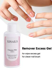 2 液体盎司指甲清洁剂，含速干水性清洁剂，适用于美甲刷、指甲延长胶、指甲油等，可用作脱脂清洁剂和指甲工具清洁剂，半瓶装