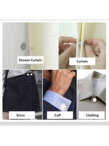 6Pairs Magnetic Curtain Closure, Curtain Weights Magnets Clips With Tack, Drapery Magnetic Holder Buckle, Keep Curtain Or Shower Curtain Closed To The Wall, Prevent Being Blown Away By The Wind
