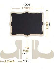 20 st mini-svart tavla-displaypaneldekoration, heminredningsskyltar, mini-anslagstavla i trä, lämplig för bröllop, bakningsdisplay, hotell, bankett, dessert, bordskort, mors dag-examen