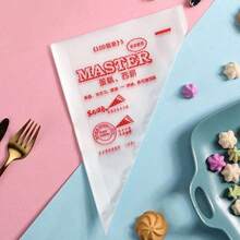 100pcs/Pack Small, Medium And Large Thickened Piping Bag Sets With Tips And Ties For Cookies, Cake Decorating And Baking - Clear - View 6