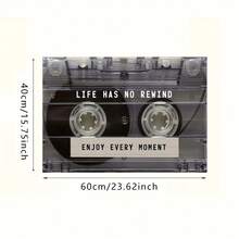 1pc Vintage Cassette Tape Canvas Printed - Motivational Music Poster, Suitable For Wall Decor, Retro Inspirational Quotes Art, Frameless - Office & Bedroom Decor, Unique Gift For Music Lovers, Poster