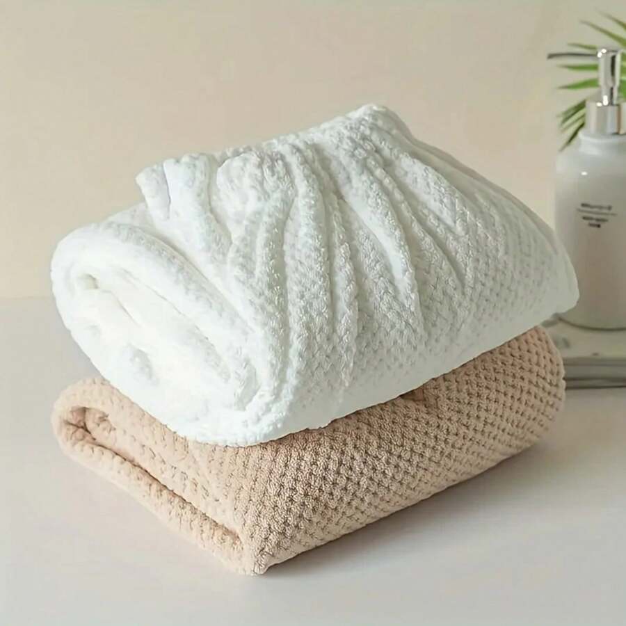1 pieza de toalla de bata de baño usable con secado rápido y suavidad, bolsa de spa contemporánea para mujeres Gnham, fácil de mantener 280gsm - BLANCO - Ver 1
