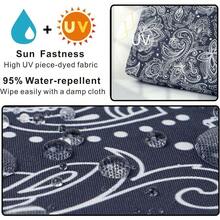 Local Delivery- Outdoor Cushion Slipcovers Waterproof 4 Pack Patio Chair Seat Cushion Covers With Zipper And Tie, 22 X 20 X 4 Inch, Replacement Cover Only - Black Paisley - View 2