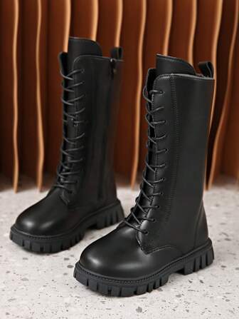 2025 New Style Fashion Versatile Girls Long Shaft Flat Knight Boots, Girls & Big Girls