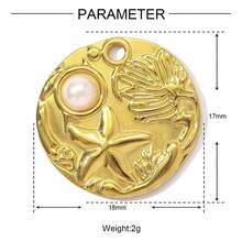 1 件不锈钢时尚珠宝配饰，海滩和花园系列，手工制作的 DIY 吊坠、项链、手链、耳环配件 - 彩色 - 查看 17