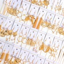 20 件/包优雅时尚水钻星星和泪珠流苏耳环，适合女性日常、节日、婚礼、派对、礼品配饰，款式随机