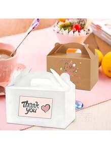 30 pièces Boîtes à gâteau en papier kraft (15,24 cm x 8,89 cm x 8,89 cm), boîtes à pain, pâtisseries, gâteaux, chocolats, biscuits, tartes et autres pâtisseries, cadeaux de fête d'anniversaire, cadeaux de fête de mariage, ustensiles de cuisine, accessoires de cuisine, fournitures de cuisine de la maison
