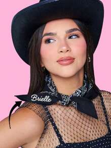 1pc Personalized Personalized Bandana Bachelorette Costume Western Cowgirl Disco Last Rodeo Accessories Cowboy Hello Nashville Custom Party Favors, Bridesmaids Gifts, Custom Name Bow Ties, Personalized Gifts, Birthday Gifts, Party Favors, Anniversary Gifts, Bridesmaids Gifts, Bridal Shower Favors, Bachelorette Party Favors