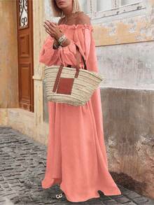 Vestido elegante para mujer de moda holgado y cómodo para vacaciones, estilo Europa y Estados Unidos, nuevo para 2025