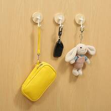 1/3件胡桃木门后挂钩强力粘性挂衣架墙壁单钩免打孔衣服粘钩单钩