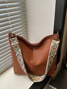 2026夏季新款时尚手提包、单肩包、托特包、高品质通勤水桶包（女士款） - 棕色 - 查看 2