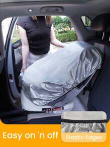 1 pieza Cubierta de parasol para silla de coche para bebé, nuevo modelo de protector de asiento de seguridad, sombreado bloqueador de sol e insolación de lámina de aluminio, fácil de plegar y almacenar, adecuado para bebés y niños. Artículos esenciales para bebés, equipo de viaje para bebés, accesorios para silla de coche para bebés, ideal para el verano, suministros de viaje para bebés, favorito de los bebés (estilo aleatorio)