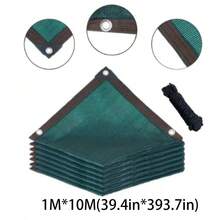 [90% UV Protection Privacy Screen] DELLNA Heavy-Duty Green Privacy Screen - 90% UV Protection, Windproof Sunshade Net With Black Edge & Grommets For Balcony, Gazebo, Patio - Includes Tie Straps