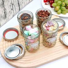 Jars 8 Oz With Airtight Lids, 30Pack Glass Regular Mouth Canning Jars, Small Quilted Crystal Jars For Storing Honey,Jelly, Overnight Oats,Jam - Silver - View 7