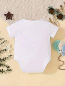 Personalisierter Kurzarm-Bodysuit mit Namen, individuell bedruckter, bequemer Bodysuit für Neugeborene Mädchen & Jungen - maschinenwaschbar