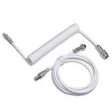 2pcs/Set 1.6M USB To Type-C Spiral Keyboard Cable, Spring Airplane Plug, Retractable Braided Material, Detachable Metal Aviator Connector, Suitable For DIY Mechanical Keyboard Customized Charging & Data Cable - Multicolor - View 12