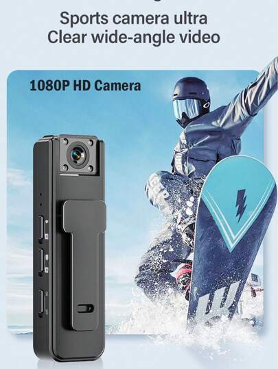 Mini Pocket Camera, 1080p FHD Sports Action Portable Small Body Rotating Outdoor Bicycle Recorder Camcorder, Cycling DV Battery Powered, Work view 8